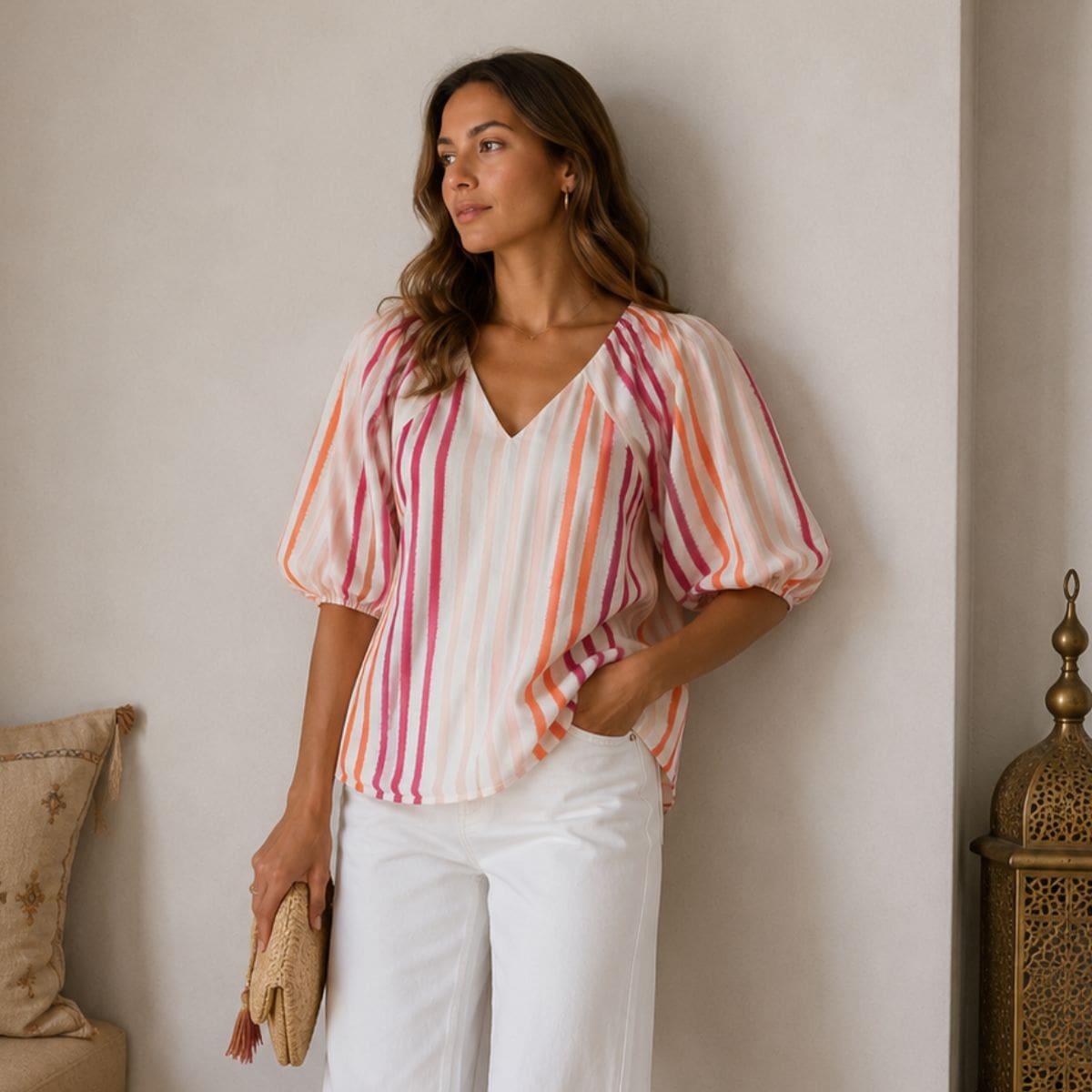 Balloon sleeve top