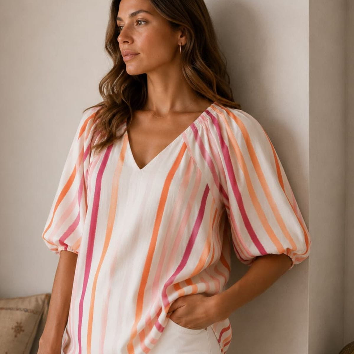 Balloon sleeve top