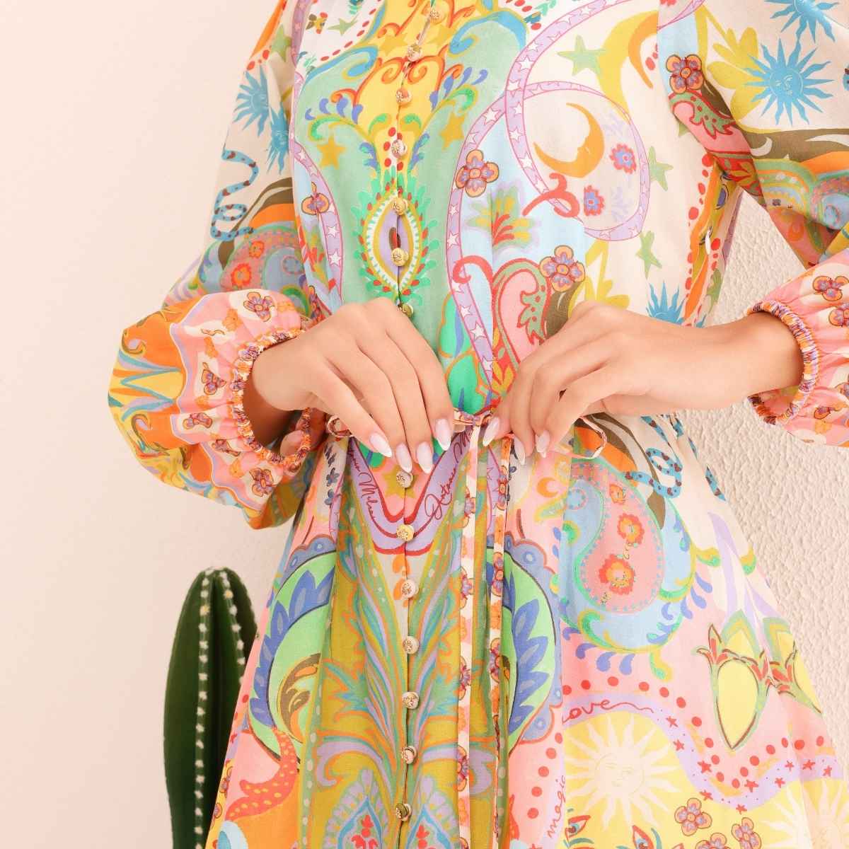 Summer Printed Midi Dress
