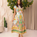 Robe midi imprimée d'été